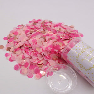 Push Pop Party Confetti Poppers for Wedding Happy Birthday Flower Mini Round Confetti Gender Reveal Party Decoration