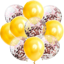 10pc 12inch Latex Balloons And Colored Confetti Birthday Party Decorations Mix Rose Wedding Anniversary Kids Gift Helium Ballon - Kesheng special effect equipment