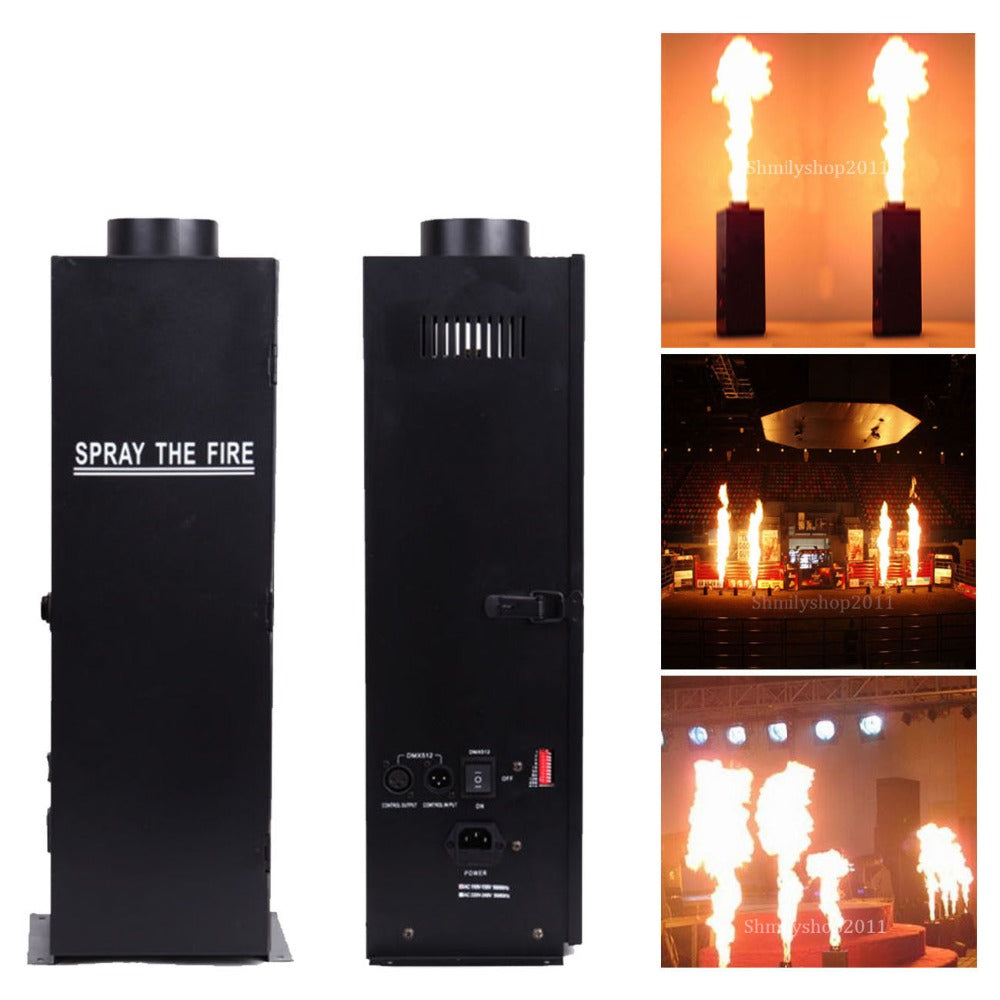 2Pcs DMX Fire Effect Projector Spray Machine DJ Stage Show Party Flame