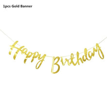 Black Gold Happy Birthday Banner Balloons Helium Number Foil Balloon for Baby Boy Kids Adult 18 30 Birthday Party Decorations - Kesheng special effect equipment
