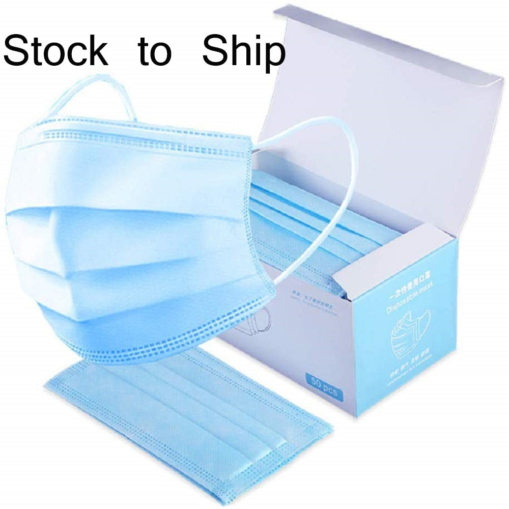 Mask Face Dust Mask 50pcs  Mouth Mask Disposable Masks Face Mask Filter Disposable Masks For Breathing Not N95 - Kesheng special effect equipment