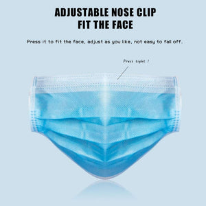 50 Pcs Anti-Dust Dustproof Disposable Masks Earloop anti virus medical surgical Face Mouth Masks Facial Protective Cover Masks 3 Layers - Kesheng special effect equipment