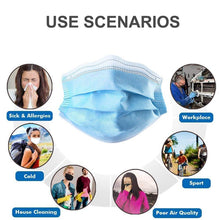 50 Pcs Anti-Dust Dustproof Disposable Masks Earloop anti virus medical surgical Face Mouth Masks Facial Protective Cover Masks 3 Layers - Kesheng special effect equipment