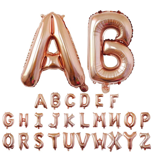 Rose Gold Mariage Letter Balloon Anniversary Birthday Party Decorations Kids Wedding Decoration Air Balloons Globos Party ballon - Kesheng special effect equipment