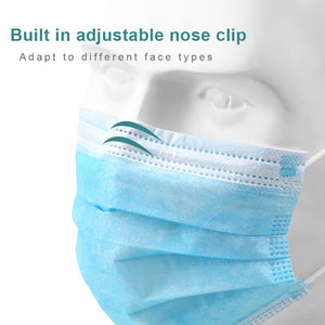 50PCS Disposable Protective Medical masks 3 Layers Dustproof Facial Protective Cover Masks Maldehyde Prevent bacteria Masks - Kesheng special effect equipment