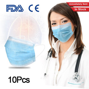 50PCS Disposable Protective Medical masks 3 Layers Dustproof Facial Protective Cover Masks Maldehyde Prevent bacteria Masks - Kesheng special effect equipment