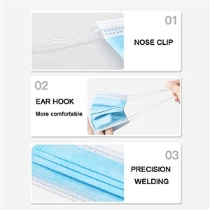 In Stock! 50Pcs Disposable Masks FFp3 Face Mouth Masks 3-Ply Nonwoven FFP3 FFP2 KN95 N95 Masks Dust-proof Masks - Kesheng special effect equipment