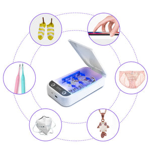 Portable UV Sterilizer Box Case Sanitizer Box Disinfection Machine Disinfector for Face Mouth Masks Phone Watches Glasses - Kesheng special effect equipment