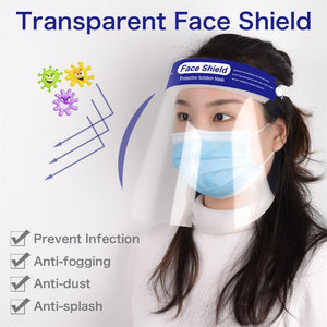Transparent Virus Dust Face Mask Shield Visor Eye Protection Safety Work Guard Cycling Face Mask Anti Droplet Dust-proof - Kesheng special effect equipment