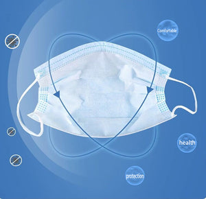 Children face Mask Disposable 3layer Anti-Dust Pollution child Face Masks Fabric PM2.5 Nonwoven Blue Dustproof kids Mask cups - Kesheng special effect equipment