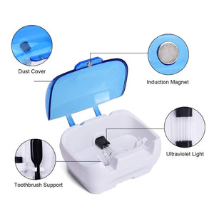 Toothbrush Sterilizer For 2 Teeth Brushes UV Disinfection Box Wall-mounted Toothbrush Holder - Kesheng special effect equipment