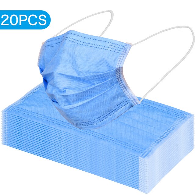 In Stock Hot Sale 3-layer Medical Surgical Mask 50pcs Filter Face Mouth Masks Non Woven Disposable Anti-Dust Masks Earloops Mask - Kesheng special effect equipment