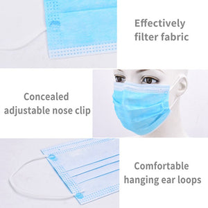 Kids Men Women Mask Disposable mask 3-Layer Non-woven Disposable Soft Breathable Flu Hygiene Face Mask Features as KF94 FF2 - Kesheng special effect equipment