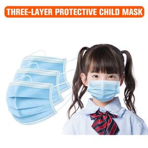 In stock Anti-dust PM2.5 3 layer Disposable Elastic face mask Soft Breathable Flu Hygiene Child Kids Face Mask fast shipping - Kesheng special effect equipment