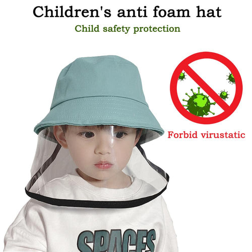 Children Protective Cap Anti-dust Anti-fog Face Cover Cap Reusable Cotton TPU Windproof Baby Fisherman Basin Hat Security Safety - Kesheng special effect equipment