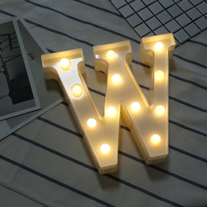 Luminous LED Letter Night Light Creative 26 English Alphabet Number Battery Lamp Romantic Wedding Party Decoration - Kesheng special effect equipment
