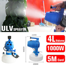 110/220V Electric ULV Fogger ULV Ultra Low Capacity Cold Fogging Machine 1400W Portable Electric Spray Disinfection Machine 4.5L