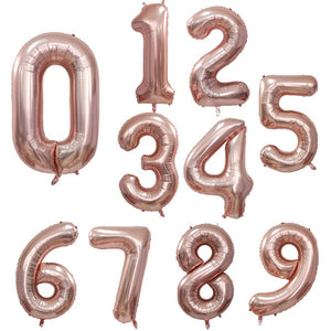 30 40inch Big Foil Birthday Balloons Helium Number Balloons Happy Birthday Party Decorations Kids Toy Figures Wedding Air Globos - Kesheng special effect equipment