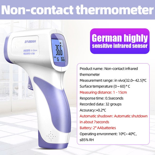 CEM Digital Thermometer Infrared Thermometer Gun Non-contact Thermomet