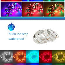 Bluetooth LED Strip Lights 20M RGB 5050 SMD Flexible Ribbon Waterproof RGB LED Light 5M 10M Tape Diode DC 12V Control