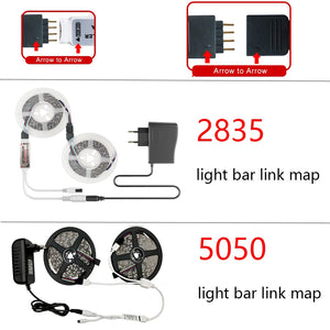 Bluetooth LED Strip Lights 20M RGB 5050 SMD Flexible Ribbon Waterproof RGB LED Light 5M 10M Tape Diode DC 12V Control