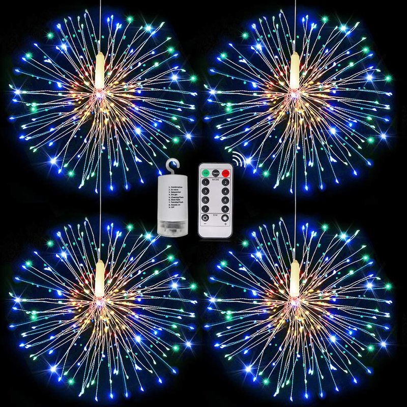 Christmas tree lights exploding star 120LED remote control