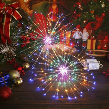 180 LED String Lights Starburst Design, 8 Modes, Copper Silver Wire Fairy Lamp Decor with Remote Control