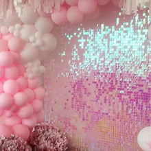 Iridescent Pink Gliter Shimmer Sequin Panel Wall Backdrop Popular Wedding Holiday Celebrate Decoration Gender Reveal Baby Shower