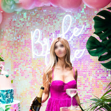 Iridescent Pink Gliter Shimmer Sequin Panel Wall Backdrop Popular Wedding Holiday Celebrate Decoration Gender Reveal Baby Shower