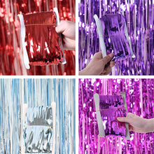 Party Backdrop Curtain Metallic Foil Fringe Shimmer Backdrop Birthday Wedding Party Wall Decoration Photo Zone Backdrop