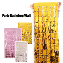 Rose Gold Rain Curtain Background Cloth Birthday Party Decor Shimmer Wall Backdrop Wedding Party Decor Sequin Wall Background