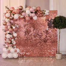 Rose Gold Curtain Background Birthday Party Decor Shimmer Wall Backdrop Foil Curtain Baby Shower Wedding Sequin Party Background