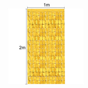 2m Length Sequin Wall Square Glitter Curtain Backdrops Curtain Photozone Shimmer Wall Backdrop Wedding Birthday Party Decoration