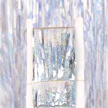 Party Backdrop Curtain Decoration Metallic Foil Fringe Shimmer Backdrop Birthday Baby Shower Wall Decoration Photo Zone Backdrop