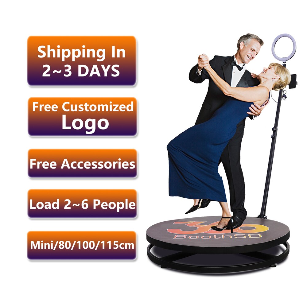 Automatic Slow Spinning Live BackDrop Portable Camera 360 Degree Photo booth Photobooth Machine Video 360 Photo Booth