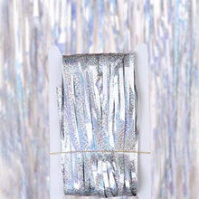 Curtain Metallic Foil Laser Birthday Wedding Party Wall Decoration Zone Backdrop Party Backdrop Fringe Colorful Shimmer Backdrop