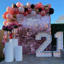 1pc 30*30cm 3D Iridescent Panel Rose Gold Shimmer Sequin Wall Birthday Wallsticker Wedding Backdground Party Decoration Supplies