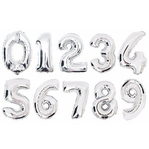 16 Inch Number Foil Balloons Digit air Ballons Birthday Party Wedding Decor Air Baloons Event Party Supplies - Kesheng special effect equipment