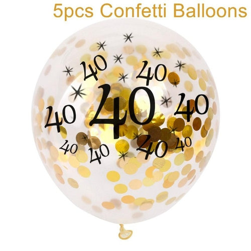 2inch Happy Birthday Party Confetti Balloon Inflatable Balloon Birthday Decorations 30 40 50 Anniversary Party Favors - Kesheng special effect equipment