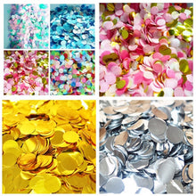 1 pack 2.5cm Bright Gold Sprinkle Tissue Paper Confetti Wedding Bride Flower Circle Shape Birthday Party Table Ballon Decoration - Kesheng special effect equipment