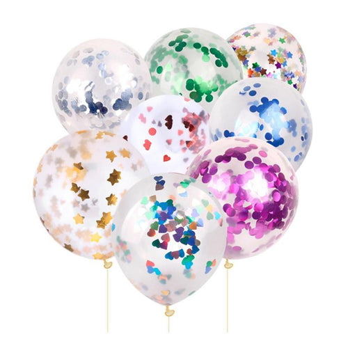 10pcs Clear Latex Confetti Balloons for Wedding Decoration Happy Birthday Baby Shower Party Supplies  Air Ballon Toys - Kesheng special effect equipment