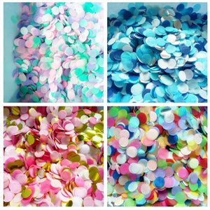 1bag 2.5cm Round Sprinkles Tissue Paper Confetti Event Wedding Birthday Party Table Transparent Clear Balloon Decorations - Kesheng special effect equipment