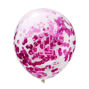 5PCS 12inch 1/30/40/50th Confetti Air Balloons Happy Birthday Party Balloon Anniversary Decorations Wedding Balon Party Supplies - Kesheng special effect equipment