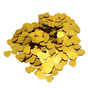 2000pcs/pack 10mm Gold Shine Sparkle Love Heart Wedding Party Confetti Table Decoration Birthday Party Supplies - Kesheng special effect equipment