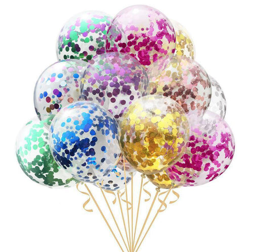 5PCS 12inch&18inch Large Confetti Air Balloons Latex Ballon Birthday Party Balloons Home Decor Wedding Ballons Party Supplies - Kesheng special effect equipment