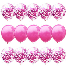 15pcs Mix Confetti Latex Balloons Hot Pink Blue Rose Gold for Baby Shower Happy Birthday Party Decorations Wedding Balloons - Kesheng special effect equipment