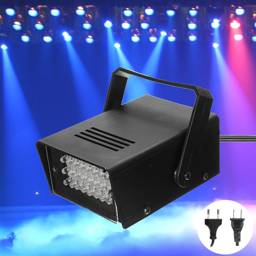 3W 24 LED Blue Stage Lighting AC220V Stage Lights Operated DJ Strobe Lights Disco Party Club KTV Stroboscope US/EU Plug - Kesheng special effect equipment