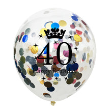 5pcs/lot 12inch Latex Glitter Confetti Balloons Different Age Groups Birthday Number Balloons Anniversary Party Decorations - Kesheng special effect equipment