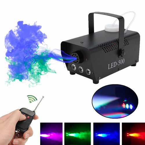 Wireless control LED 500W Fog Smoke Machine Remote RGB color Smoke ejector LED DJ Party Stage Light Smoke Thrower - Kesheng special effect equipment