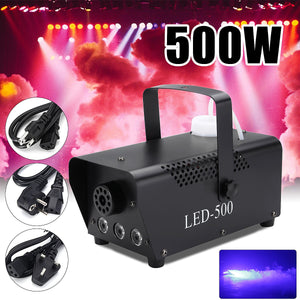 Disco Light LED 500W Remote Control Fog Smoke Machine Christmas DJ Party Stage Light Christmas Decoration RGB Smoke Projector - Kesheng special effect equipment